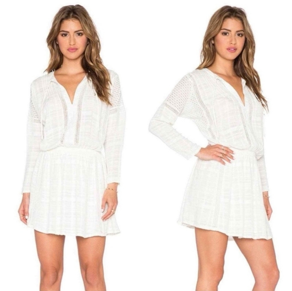 FREE PEOPLE Nomad Peasant Dress Ivory Small